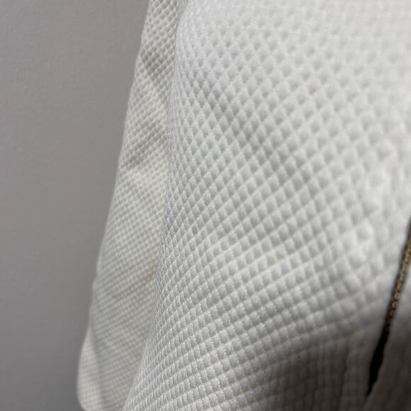 Women's Linda Allard Ellen Tracy Off White Open Front Blazer Zip Jacket Size 8 - Picture 6 of 10